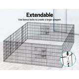 i.Pet 2x36 8 Panel Dog Playpen Pet Fence Exercise Cage Enclosure Play Pen - Rear View