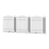 i.Pet Dog Playpen Enclosure 6 Panel Pet Fence Wooden Play Pen - Side View