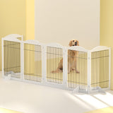 i.Pet Dog Playpen Enclosure 6 Panel Pet Fence Wooden Play Pen - Close-Up Angle