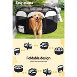 i.Pet Dog Playpen Tent Pet Crate Fence 3XL Enclosure - Rear View