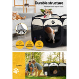 i.Pet Dog Playpen Tent Pet Crate Fence XL Enclosure - Close-Up Angle