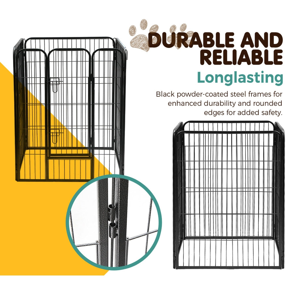 i.Pet 40 8 Panel Dog Playpen Pet Exercise Cage Enclosure Fence Play Pen