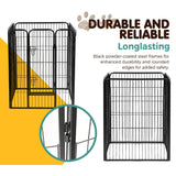 i.Pet 40 8 Panel Dog Playpen Pet Exercise Cage Enclosure Fence Play Pen - 45-Degree Angle