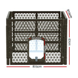 i.Pet Dog Playpen Enclosure 4 Panel Pet Fence Plastic Play Pen - Front View