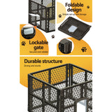 i.Pet Dog Playpen Enclosure 4 Panel Pet Fence Plastic Play Pen - Rear View