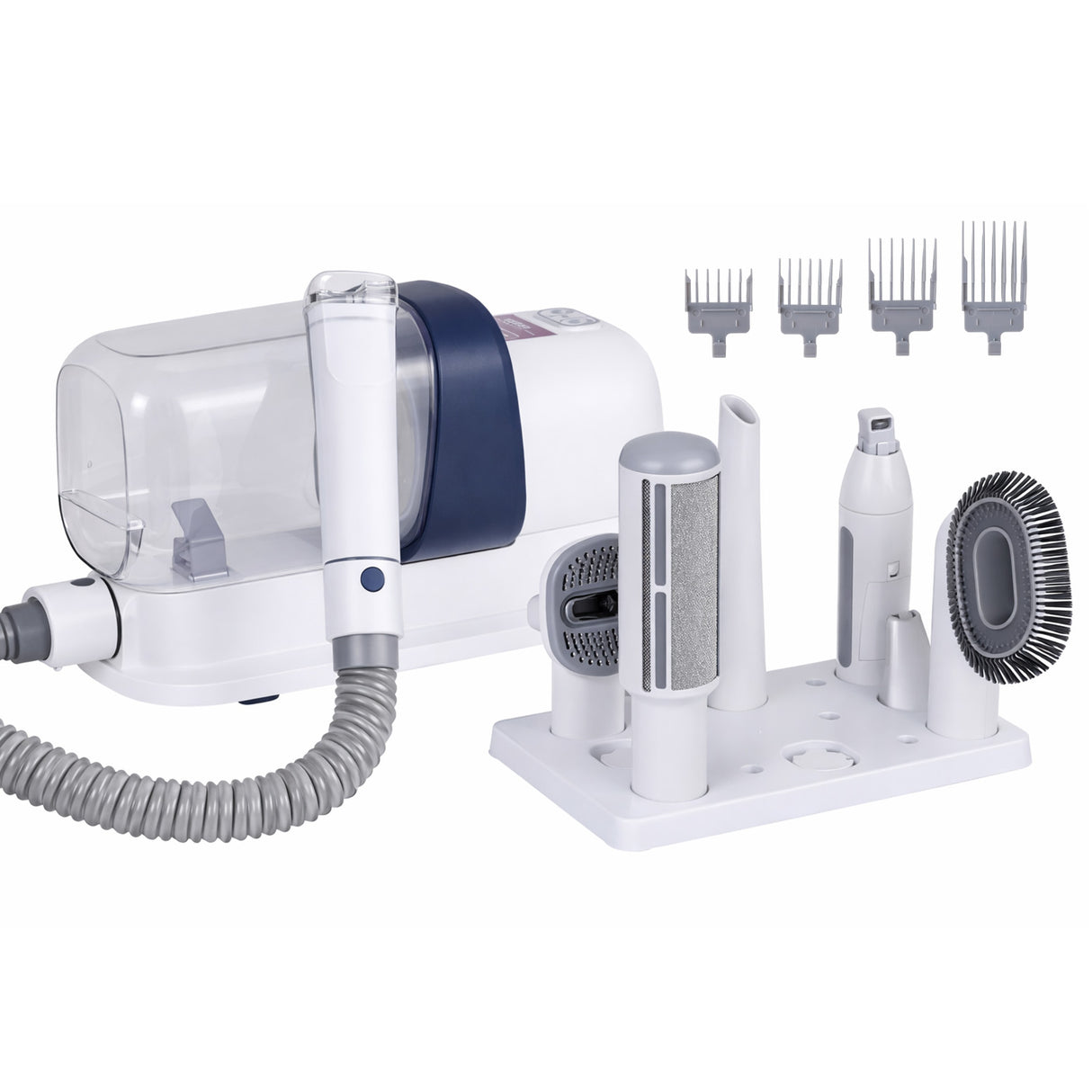 i.Pet 7-in-1 Vacuum Pet Grooming Tool with Hair Dryer, Clipper, and Brushes