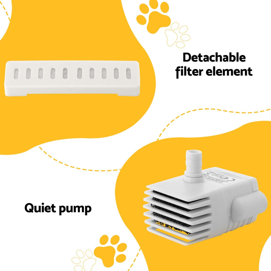 i.Pet Pet Water Fountain Feeder Dispenser Filter Dog Cat Drinking Automatic 2.2L, image 6