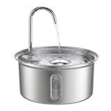 i.Pet 3.2L Cat Water Fountain Pet Feeder Dog Drinking Dispenser 304 Stainless Steel - Front View