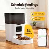 i.Pet Automatic Pet Feeder Dog Cat Feeder Wifi 3L Auto Smart Food Dispenser - Rear View