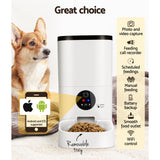 i.Pet Automatic Pet Feeder 6L Wifi Camera Dog Cat Smart Food Dispenser Timer - 45-Degree Angle