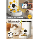 i.Pet Automatic Pet Feeder 6L Wifi Camera Dog Cat Smart Food Dispenser Timer - Rear View