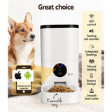 i.Pet Automatic Pet Feeder 6L Wifi Auto Dog Cat Smart Food Dispenser Timer - 45-Degree Angle