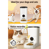 i.Pet Automatic Pet Feeder 6L Wifi Auto Dog Cat Smart Food Dispenser Timer - Rear View