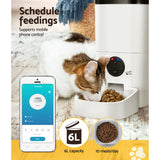 i.Pet Automatic Pet Feeder 6L Wifi Auto Dog Cat Smart Food Dispenser Timer - Close-Up Angle