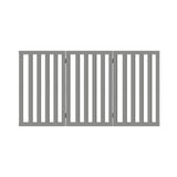 Alopet Wooden Pet Gate Dog Fence 3 Panels 80cm Grey - Front View