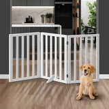 Alopet Wooden Pet Gate Security Door 3-Panel 80cm
