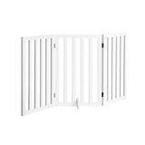 Alopet Wooden Pet Gate Security Door 3-Panel 80cm