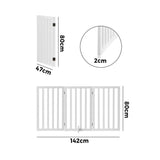 Alopet Wooden Pet Gate Security Door 3-Panel 80cm - Top-Down View