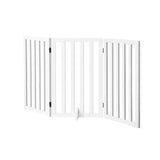 Alopet Wooden Pet Gate Security Door 3-Panel 80cm