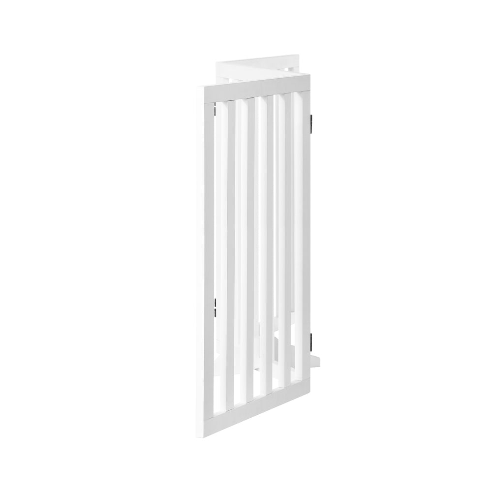 Alopet Wooden Pet Gate Security Door 3-Panel 80cm