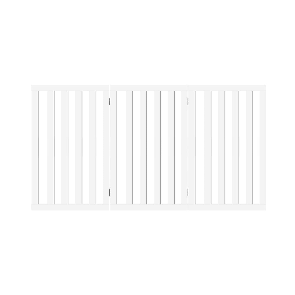 Alopet Wooden Pet Gate Security Door 3-Panel 80cm