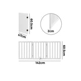 Alopet Wooden Pet Gate Dog Fence 3 Panels - Side View