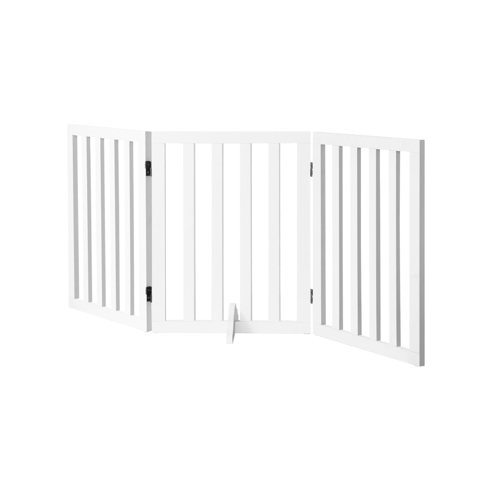Alopet Wooden Pet Gate Dog Fence 3 Panels