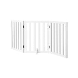 Alopet Wooden Pet Gate Dog Fence 3 Panels - Rear View