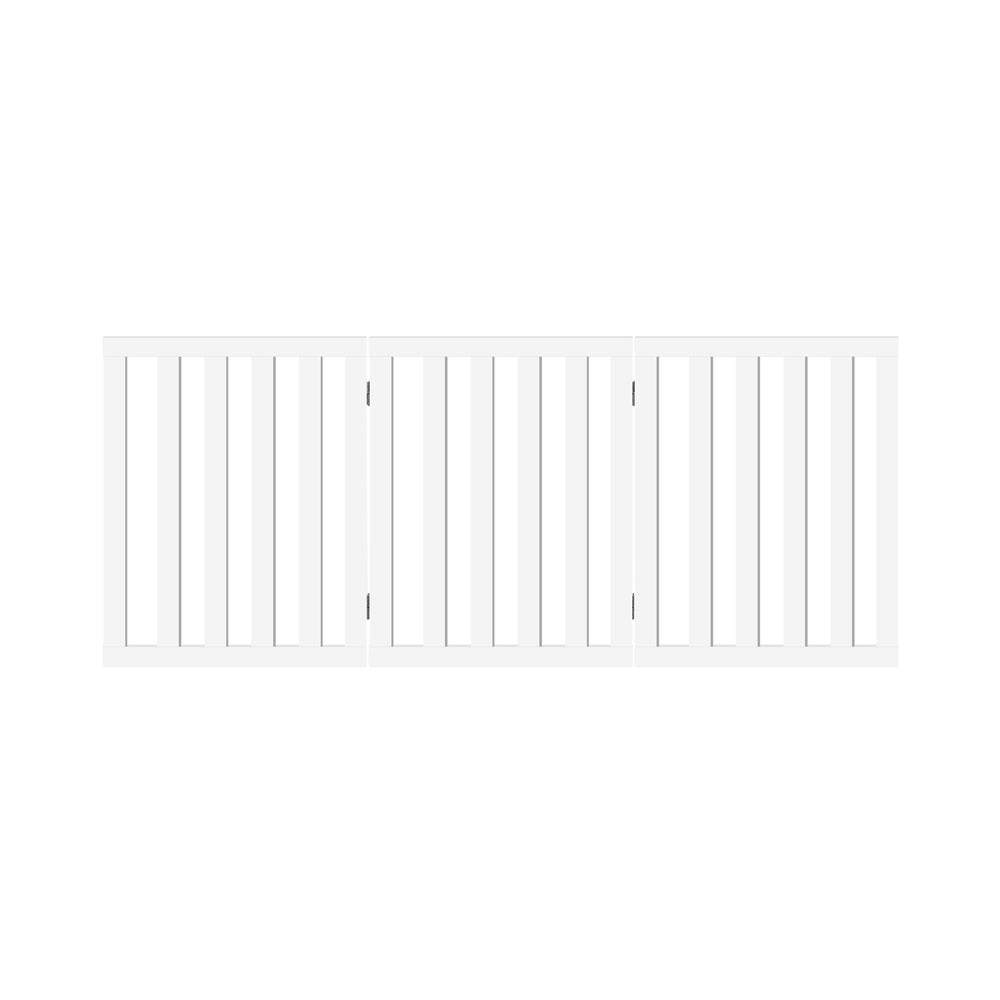 Alopet Wooden Pet Gate Dog Fence 3 Panels