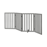 Alopet Wooden Pet Gate Dog Fence 4 Panels 80cm Grey - Top-Down View