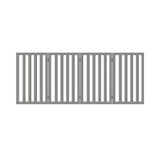 Alopet Wooden Pet Gate Dog Fence 4 Panels 80cm Grey - 45-Degree Angle