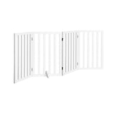 Alopet Wooden Pet Gate Security Door 4-Panel 80cm