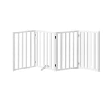 Alopet Wooden Pet Gate Security Door 4-Panel 80cm