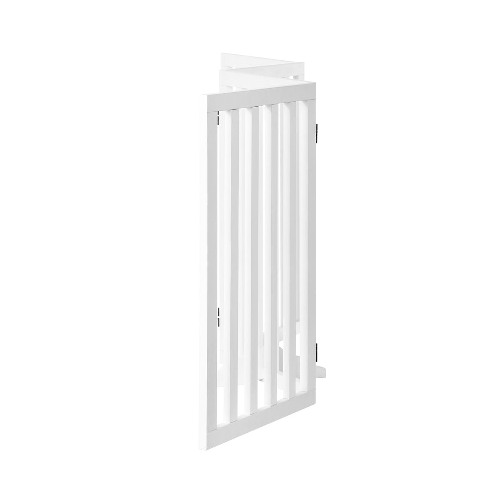 Alopet Wooden Pet Gate Security Door 4-Panel 80cm