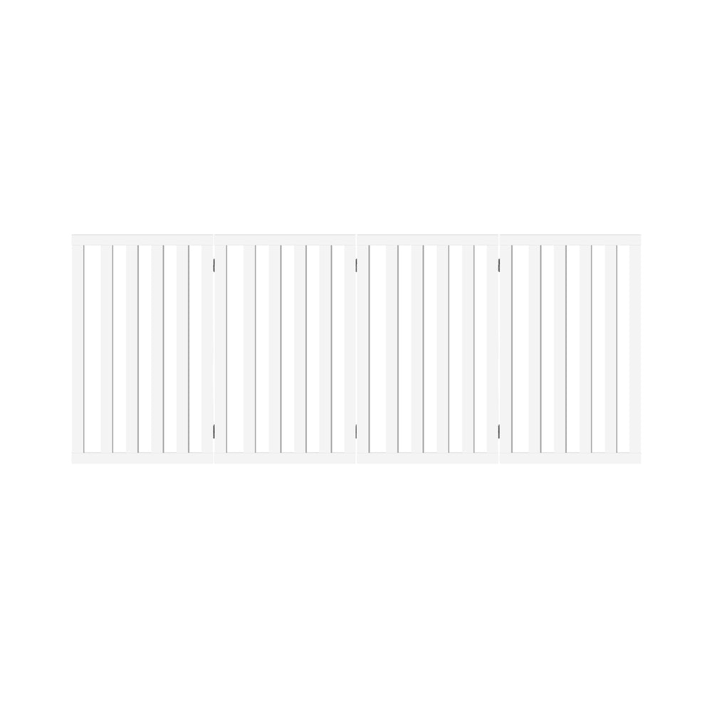 Alopet Wooden Pet Gate Security Door 4-Panel 80cm