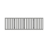 Alopet Wooden Pet Gate Safety Stair Barrier 4-Panel Grey - Front View