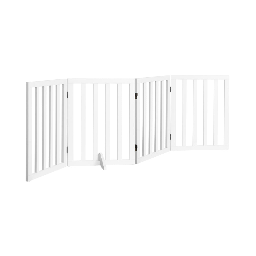 Alopet Wooden Pet Gate Dog Fence 4 Panels