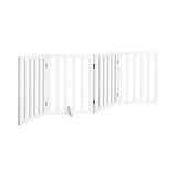Alopet Wooden Pet Gate Dog Fence 4 Panels