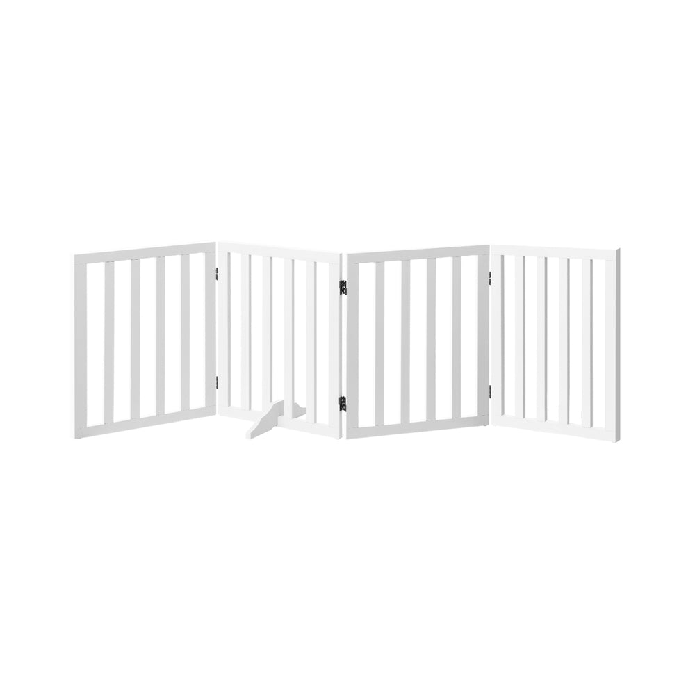 Alopet Wooden Pet Gate Dog Fence 4 Panels
