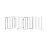 Alopet Wooden Pet Gate Dog Fence 4 Panels - Top-Down View
