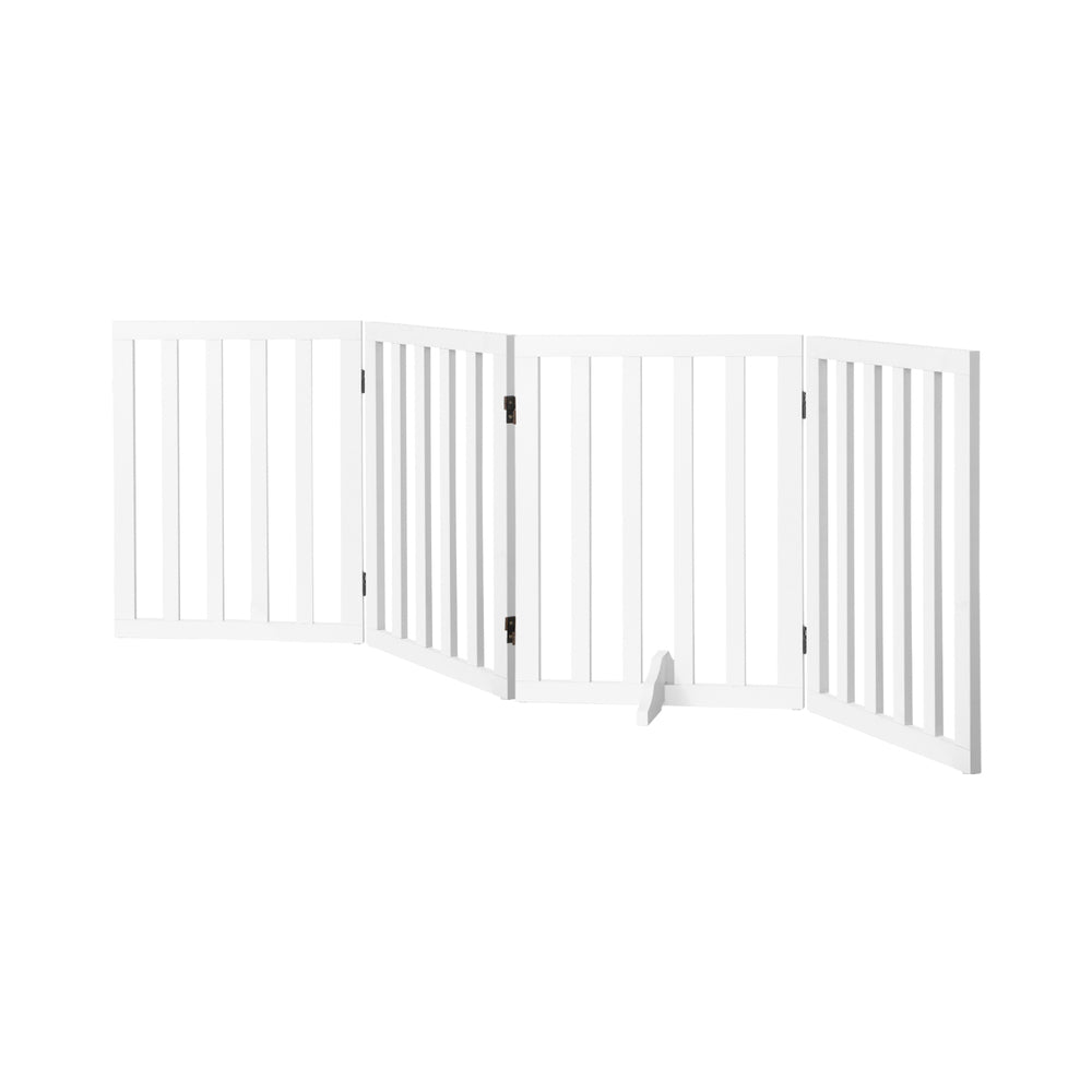 Alopet Wooden Pet Gate Dog Fence 4 Panels