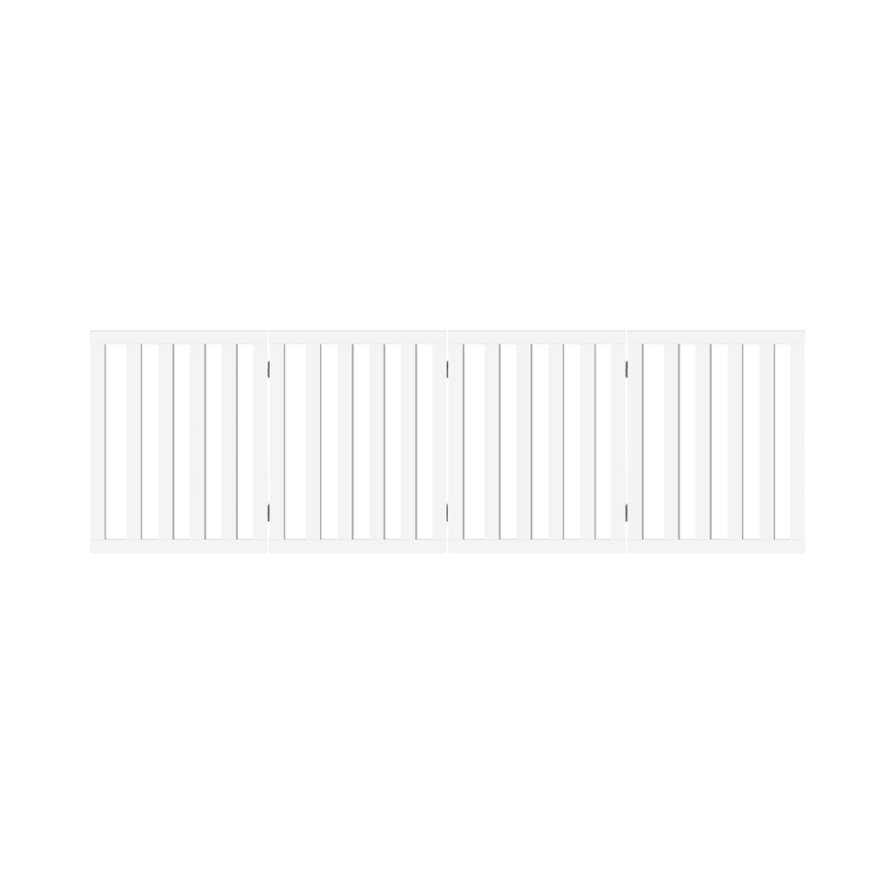 Alopet Wooden Pet Gate Dog Fence 4 Panels