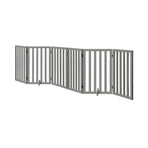Alopet Wooden Pet Gate Dog Fence 6 Panels 80cm Grey