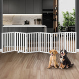 Alopet Wooden Pet Gate Security Door 6-Panel 80cm