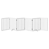 Alopet Wooden Pet Gate Security Door 6-Panel 80cm