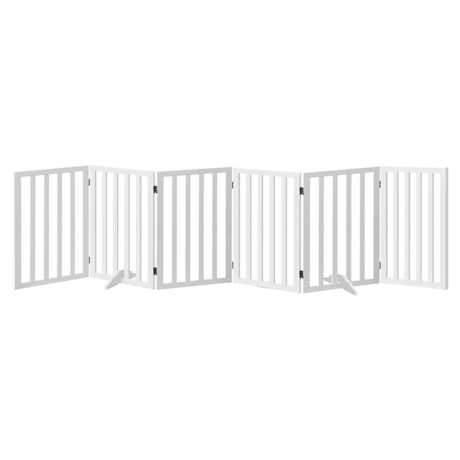 Alopet Wooden Pet Gate Security Door 6-Panel 80cm