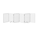 Alopet Wooden Pet Gate Security Door 6-Panel 80cm - Rear View