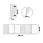 Alopet Wooden Pet Gate Security Door 6-Panel 80cm