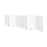 Alopet Wooden Pet Gate Security Door 6-Panel 80cm - Side View