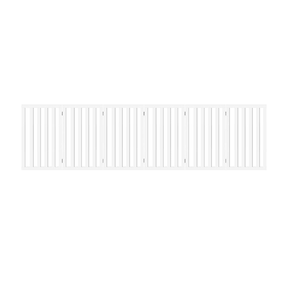 Alopet Wooden Pet Gate Security Door 6-Panel 80cm